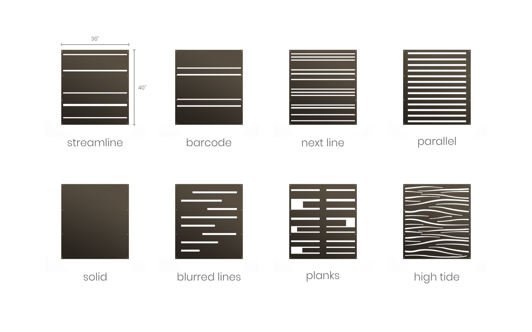 Privacy screen 36in family